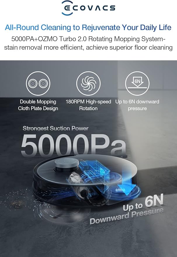 [Refurbished]ECOVACS Deebot X1 Turbo Robot Vacuum Cleaner