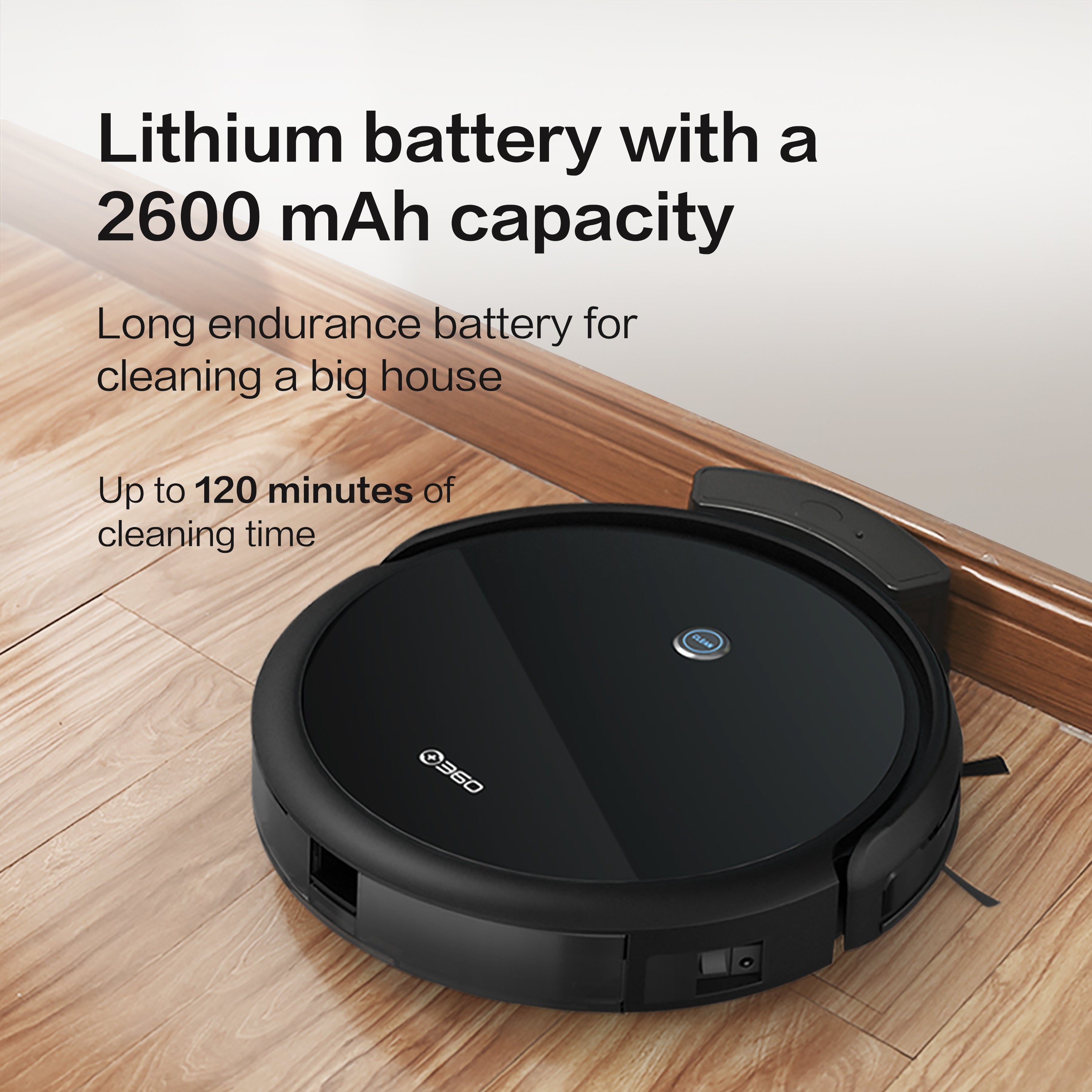 360 C50 Robot Vacuum and Mop Cleaners - Black - E-Bargain Intl